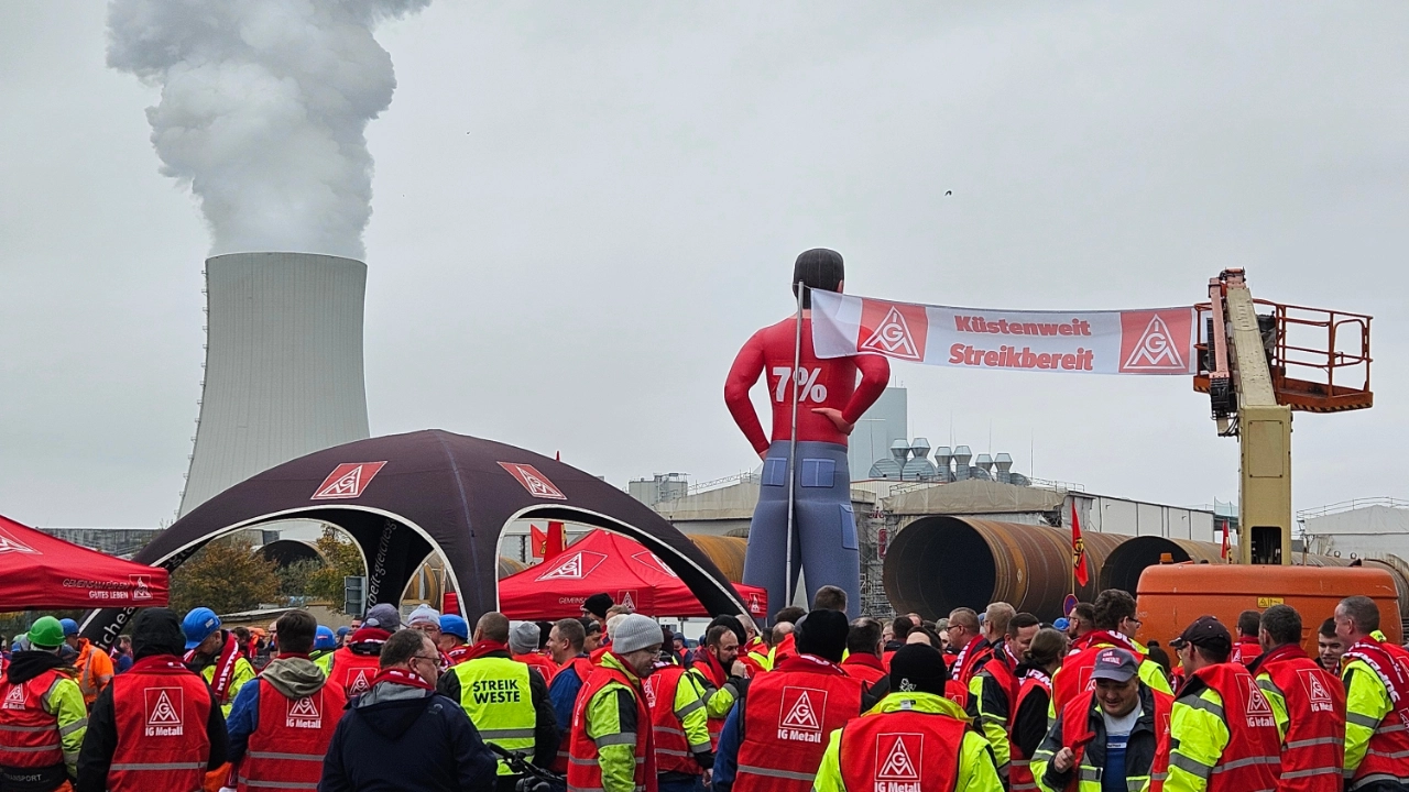 Warnstreik im Überseehafen Rostock am 7.11.24
