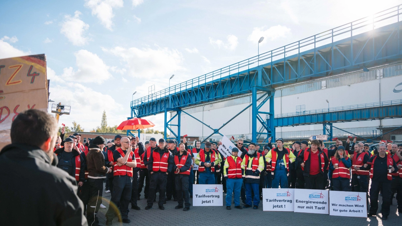 18.10.23 erster Warnstreik bei Nordex DMR