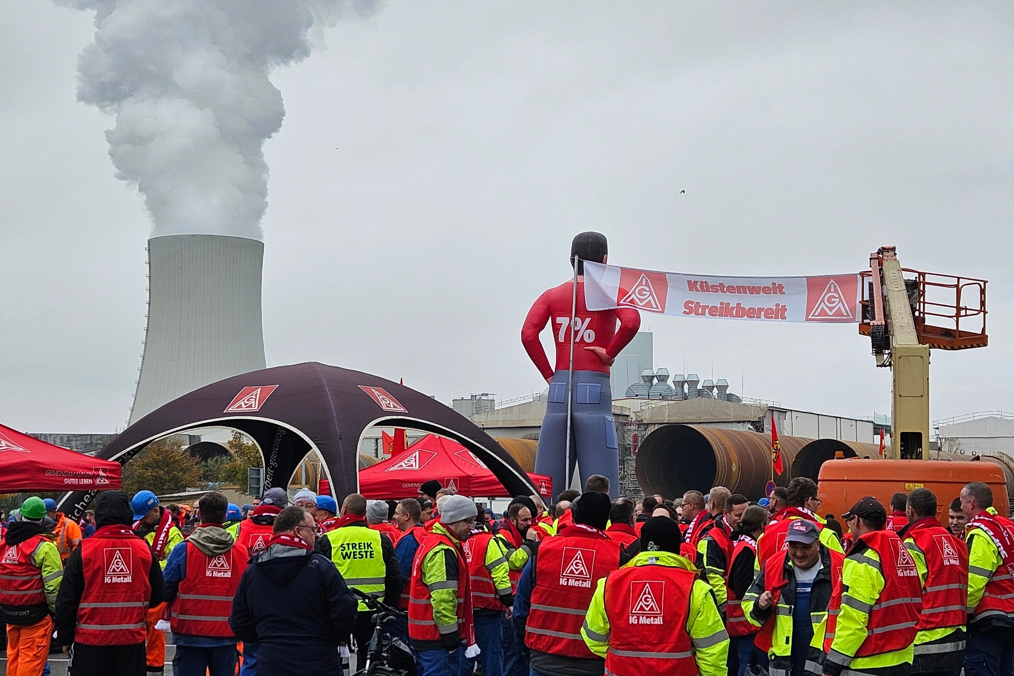 Warnstreik im Überseehafen Rostock am 7.11.24