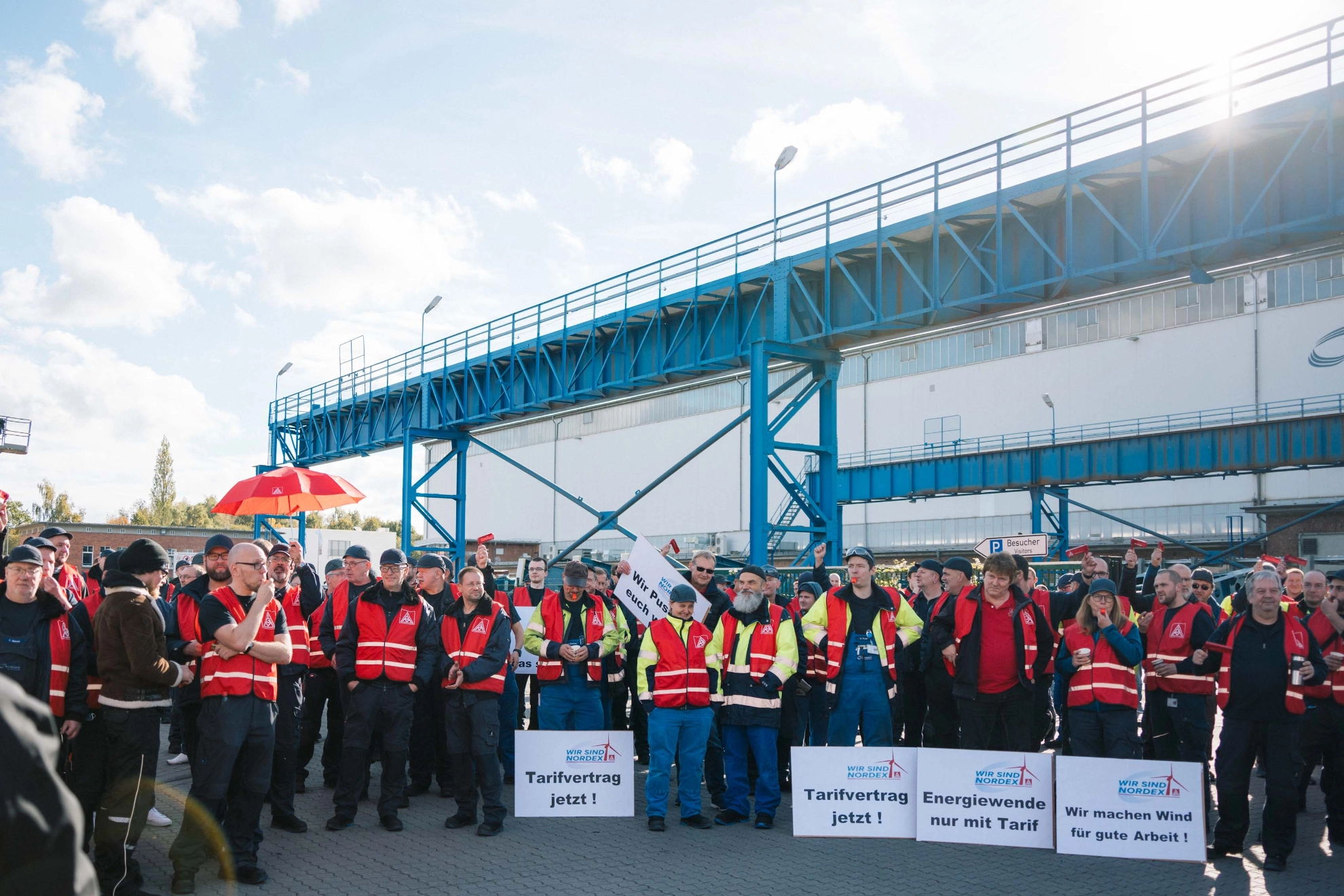 18.10.23 erster Warnstreik bei Nordex DMR