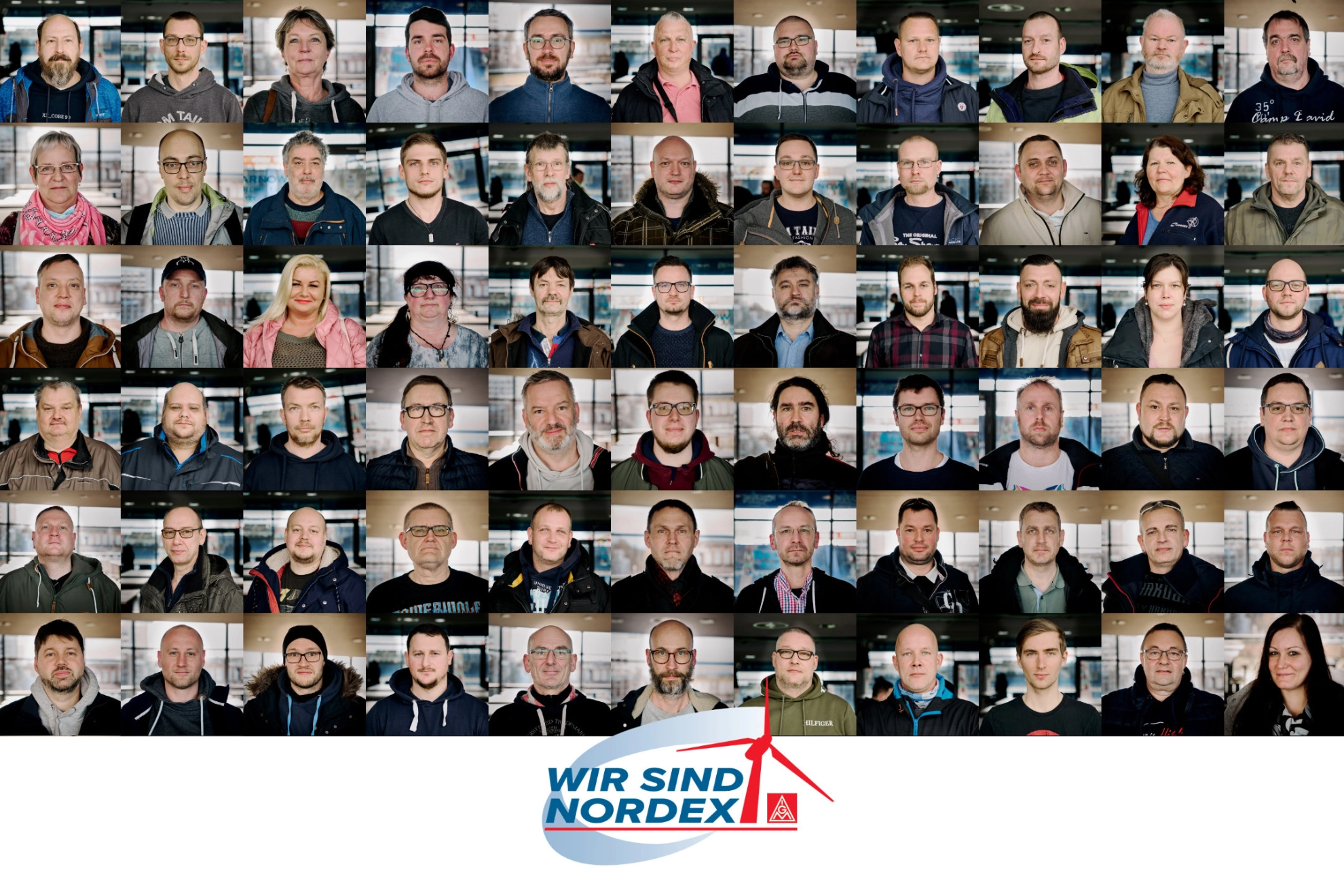 Viele MitarbeiterInnen in einer Collage